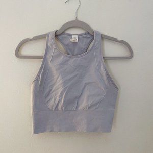 Lululemon Purple Energy High-Neck Longline Bra